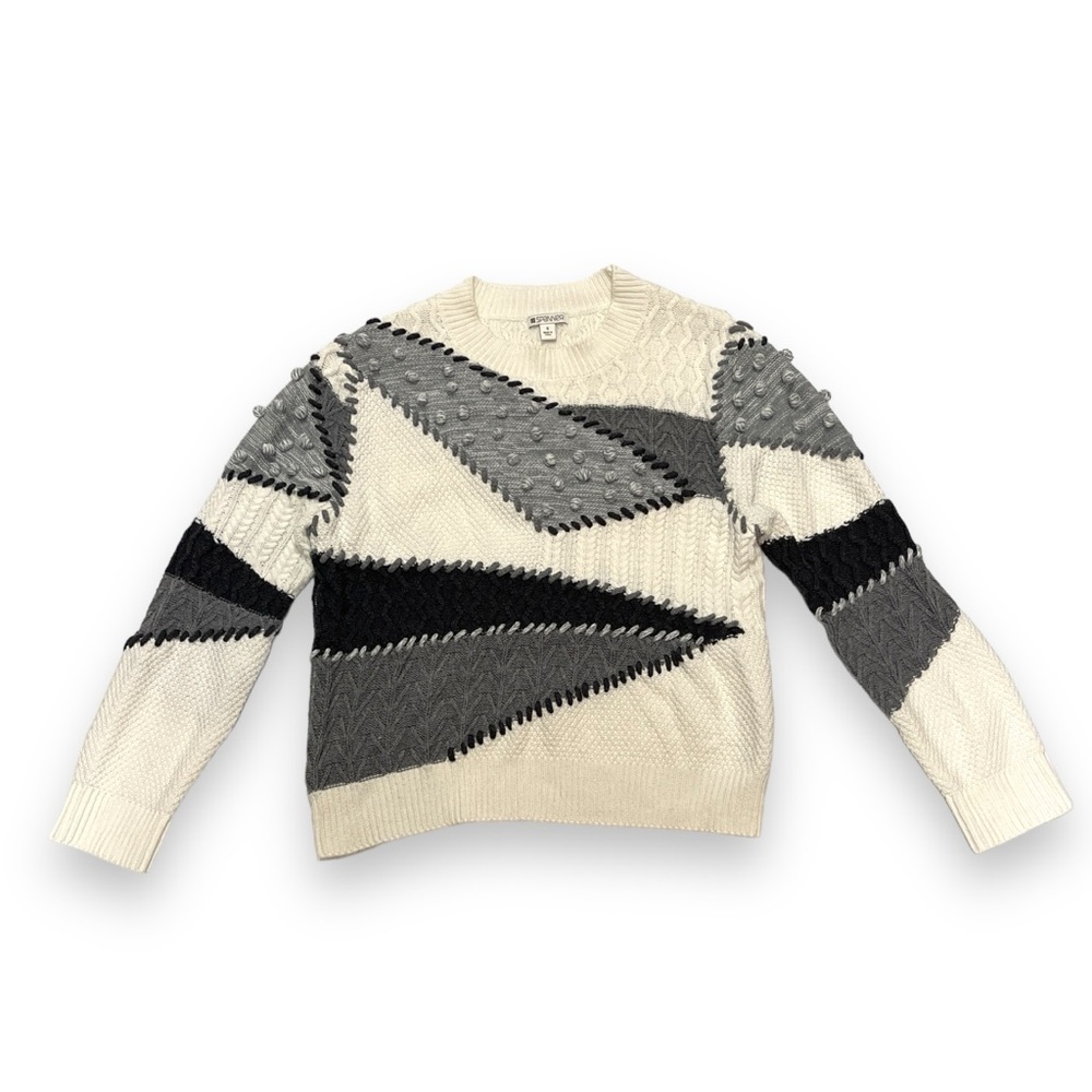 Spanner vintage Sweater Size S pompons textured patchwork